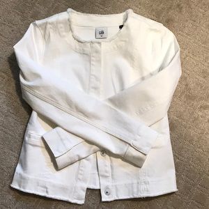 CAbi White Jean Jacket